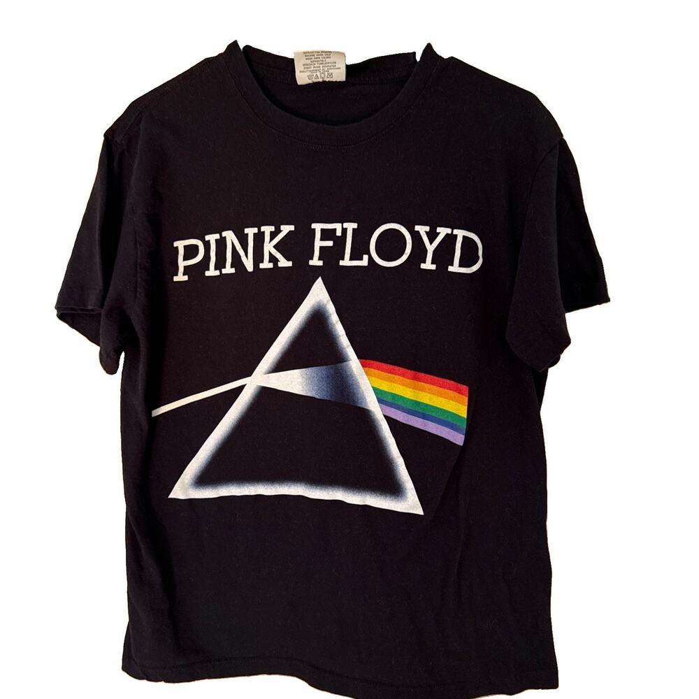 Pink Floyd Rock Band Tour T Shirt Size XL Black Short Sleeve Y2K Logo